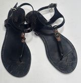 Coach Piccadilly Jelly A6307 Black Buckle T-Strap Thong Sandals S-258 Sz 8 Photo 0