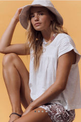 Anthropologie smocked tee  Photo 0