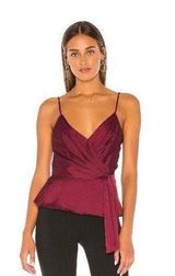 Red Satin Tank Top  Photo 0