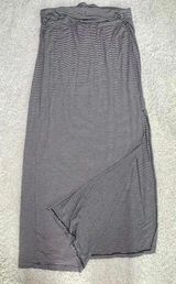 Gap Stylish Black and White Striped Maxi Skirt Photo 0
