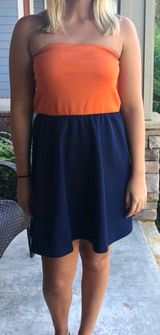 orange & blue sundress! Size M Photo 0