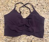 Athleta Dark Purple Ruched Sports Bra size Medium Photo 0