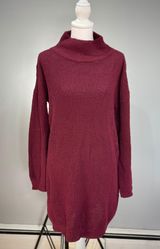 CLEARANCE! Burgundy Mudpie Thick Sweater Dress Size L EUC Photo 0