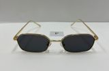 90s style gold and gray metal sunglasses / Small Square sunglasses Photo 0