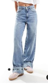 wide leg dad jeans with cuff Photo 0