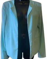 Charlotte Russe 3/20π¦ light Blue Cut Out Back blazer with Silver Faux Zipper Photo 0