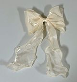 White Frill Bow Hair Clip Accessory 🤍 Photo 0