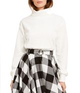 Bar III White Long Sleeve Turtle Neck Sweater Size: Small Photo 0