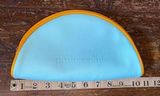 Philosophy  Cosmetic Travel Bag Half Moon Shape Seafoam green with Orange trim Photo 0