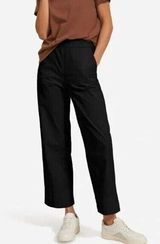 Everlane  Easy Pants Womens S Black Twill Pull On Straight Cuffed Minimalist Photo 0