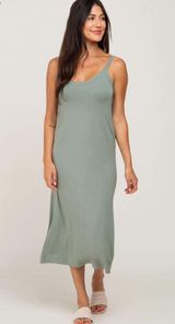 PinkBlush Sage Scoop Neck Maternity Midi Dress Photo 0