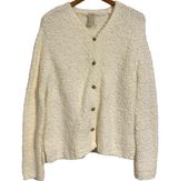 J.Jill Cardigan Small Cardigan Sweater Button Up Soft Texture Sherpa Like Ivory Photo 0
