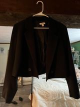 Bar III Cropped Black Blazer Photo 0