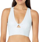 Betsey Johnson Blue And White Twist Sports Bra Photo 0