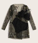 Vintage Style Black Bikini Set Size L Photo 0