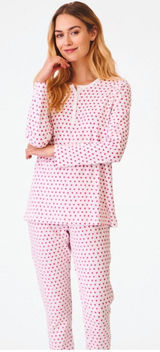 Roller Rabbit Pajamas Pink Heart Long Sleeve Photo 0