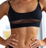 Loungewear Black Mesh Bra Photo 0