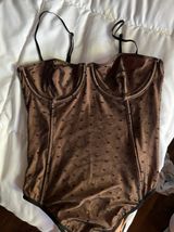 White Fox Boutique Black Dot Mesh Bodysuit Photo 0