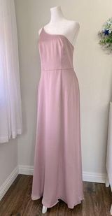 David's Bridal  Dusty Rose One Shoulder Prom Dress Photo 0