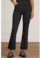 Mother Denim The Hustler Fray Ankle Not Guilty Jeans Black Size 24 Photo 0