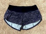 Lulu lemon purple patterned speed up shorts Photo 0