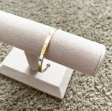 Gold Plated LOVE Adjustable Bangle Photo 0