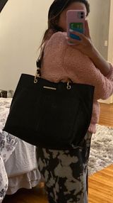 Steve Madden Black Leather Purse Photo 0