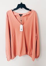 Universal Standard Muted Clay Balloon Sleeve Blouse NWT - Size XL Photo 0