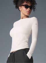 Long Sleeve Ribbed Tee Photo 0