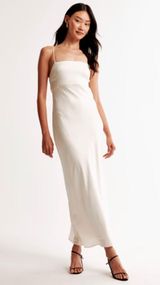 Cowl Back Silk Dress Photo 0