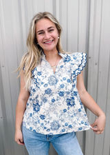 Umgee  floral blouse Photo 0