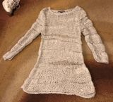 Gray tunic crotchet top never worn  Photo 0