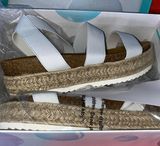 Soda Shoes White Strapped Wedges Photo 0