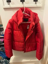 Banana Republic Red Puffer Jacket  Photo 0