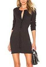 Rag and Bone Mallory Thermal Dress in Black- Size Medium Photo 0