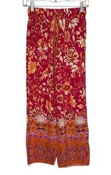 ANTHROPOLIGIE Kari Sleep Pajama Floral Print Wide Leg Pants XS Photo 0