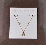Kendra Scott Nola Gold Pendant Necklace In Dichroic Glass Photo 0