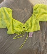 Wild Fable Cropped Green Crop Top Photo 0