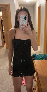 Sequin Homecoming Dress Photo 0