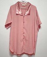 Vintage Gold Label Victoria's Secret Pink Button Down Sleep Shirt Photo 0