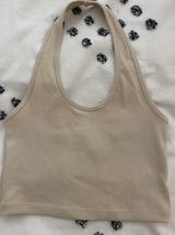 H&M Tan Halter Top Photo 0