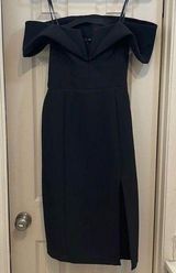 BCBG MAXAZRIA black off the shoulder cocktail dress Photo 0