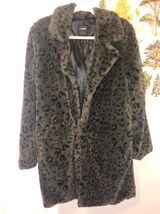 Army Green Animal Print Coat Size L Photo 0