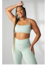 Vitality Women's Daydream Block Square Neck Sports Bra Mint Marl Medium Photo 0