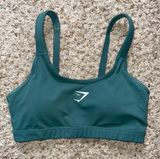 Gymshark dark green scoop neck training sports bra Photo 0