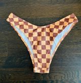 SheIn Brown Checkered Bikini Bottom Photo 0