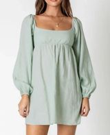 Olivia, Sage Green Baby Doll Dress Photo 0