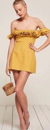 Reformation Yellow Dress Photo 0