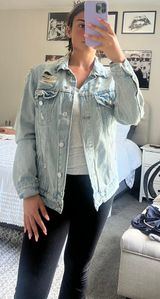 Denim Oversized Jacket Blue Photo 0
