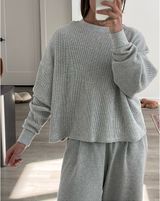 Boxy Waffle Knit Shirt Photo 0